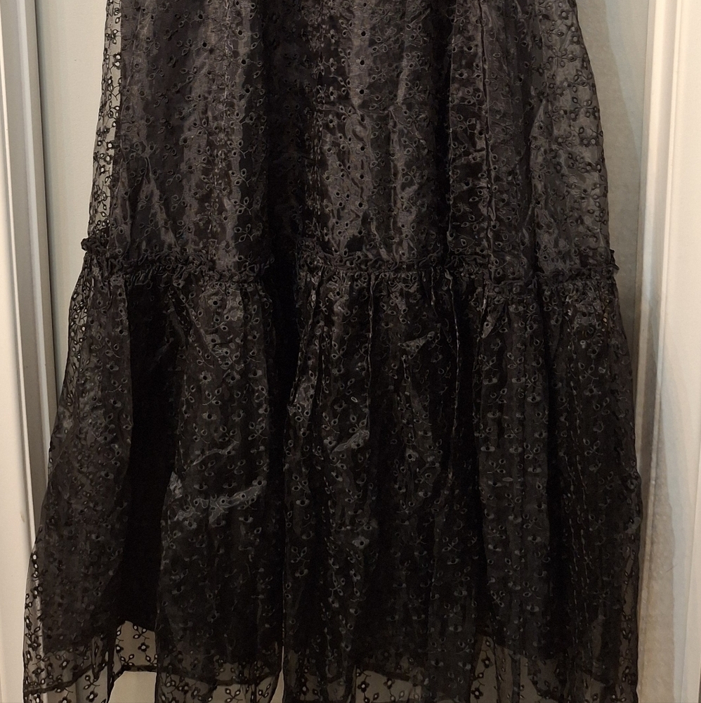 dELiA*s Dolls Kill Black Embroidered Floral Maxi Dress - Picture 4 of 10